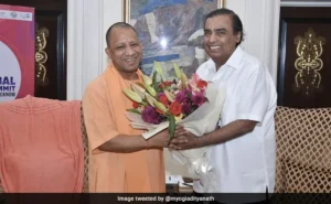 CM YOGI MEETING AMBANI