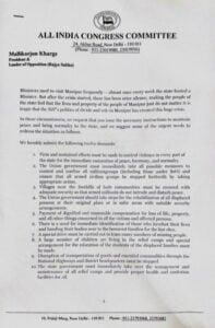 Congress memorandum to President Murmu